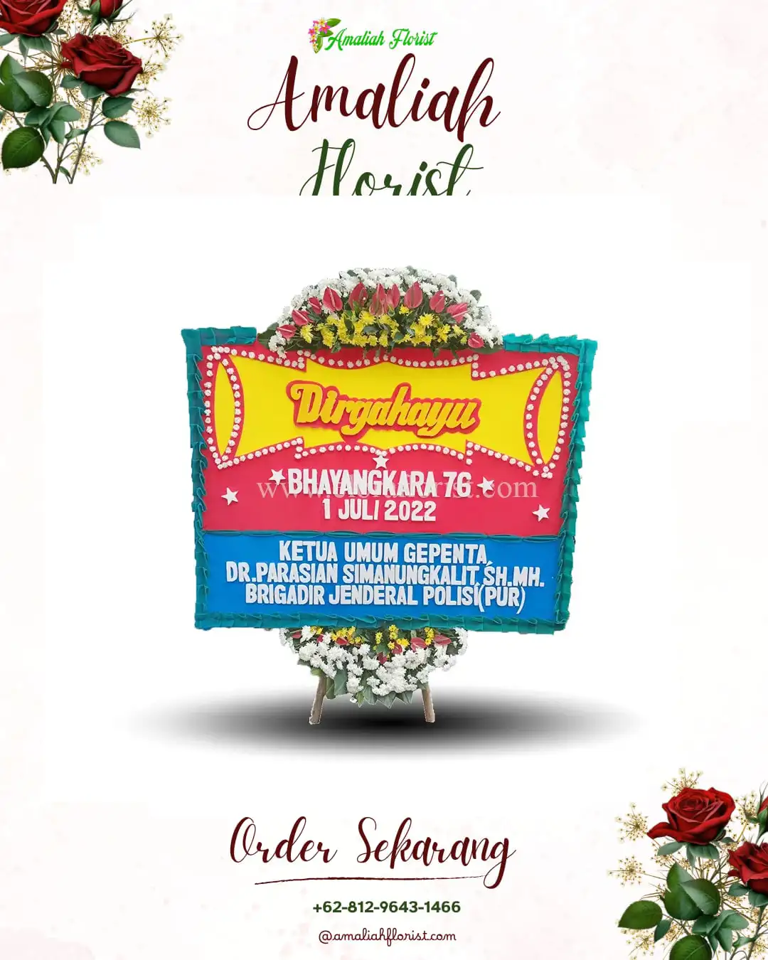 Papan Bunga HUT Ulang Tahun Simpang Kramat